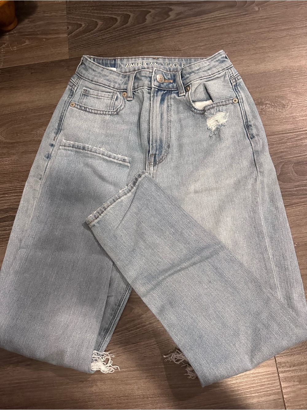 American Eagle Outfitters Light Blue Straight Leg Jeans
